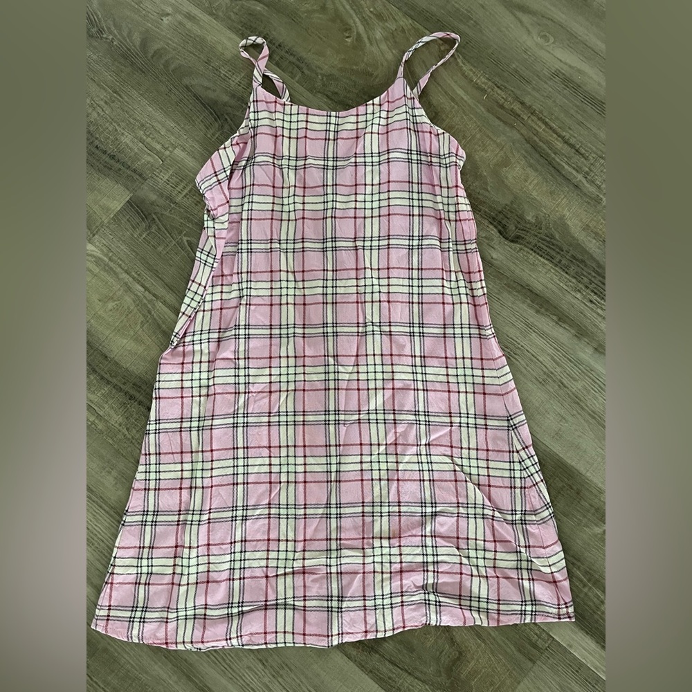 Girls Art Class plaid slip dress, size 7/8